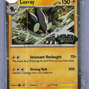 Luxray 028 stamped, Perfect Order Pokemon card