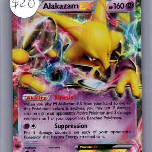 Alakazam EX 25/124, Fates Collide Pokemon card