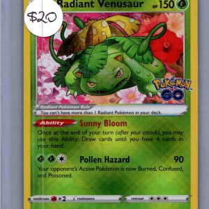 Radiant Venusaur 004/078, Pokemon Go Pokemon card