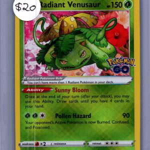 Radiant Venusaur 004/078, Pokemon Go Pokemon card