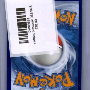 Radiant Blastoise 018/078, Pokemon Go Pokemon card - alternate view