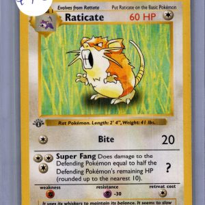 Raticate 40/102 First edition, Vintage Singles Pokemon card