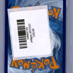 Pidgey 207/197, Obsidian Flames Pokemon card - alternate view