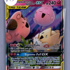 Togepi and Cleffa and Igglybuff GX 143/236, Cosmic Eclipse Pokemon card
