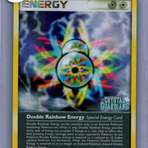 Double Rainbow Energy 88/100 Stamped, Crystal Guardians Pokemon card