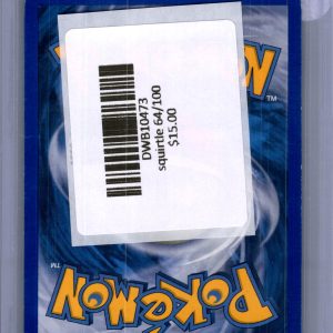 Squirtle 64/100, Crystal Guardians Pokemon card - alternate view