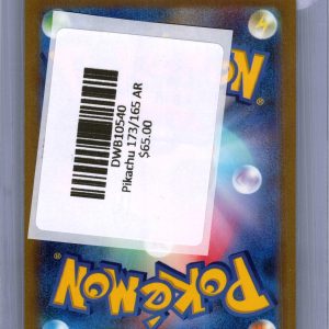 Pikachu 173/165 AR, Japanese Singles Pokemon card - alternate view