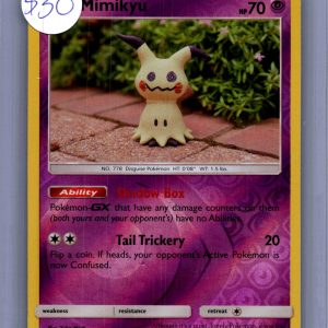Mimikyu 97/236 Reverse Holo, Cosmic Eclipse Pokemon card