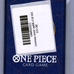 Roronoa Zoro OP06-118 SEC, One Piece Singles One Piece trading card - alternate view