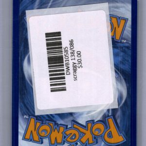 Scraggy 138/086, White Flare Pokemon card - alternate view