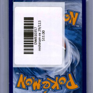 Reshiram EX 29/113, Legendary Treasures Pokemon card - alternate view