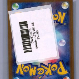 Pikachu 173/165 AR, Japanese Singles Pokemon card - alternate view