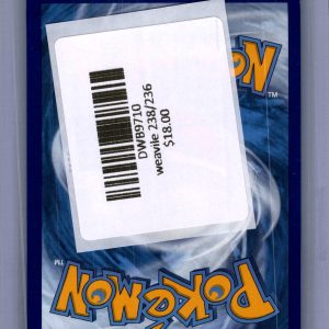 Weavile 238/236, Cosmic Eclipse Pokemon card - alternate view