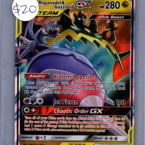 Naganadel and Guzzlord GX 158/236, Cosmic Eclipse Pokemon card