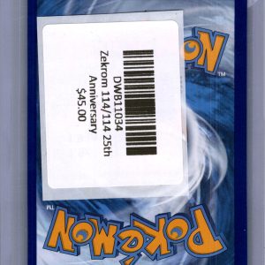 Zekrom 114/114 25th Anniversary Pokemon card - alternate view