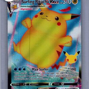 Surfing Pikachu VMAX 009/025, Celebrations Pokemon card
