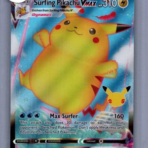 Surfing Pikachu VMAX 009/025, Celebrations Pokemon card