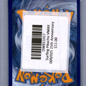 Surfing Pikachu VMAX 009/025, Celebrations Pokemon card - alternate view
