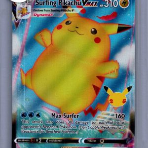 Surfing Pikachu VMAX 009/025, Celebrations Pokemon card