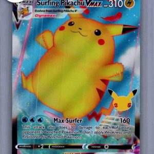 Surfing Pikachu VMAX 009/025 25th Anniversary Pokemon card