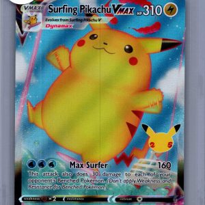 Surfing Pikachu VMAX 009/025, Celebrations Pokemon card