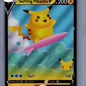 Surfing Pikachu V 009/025, Celebrations Pokemon card