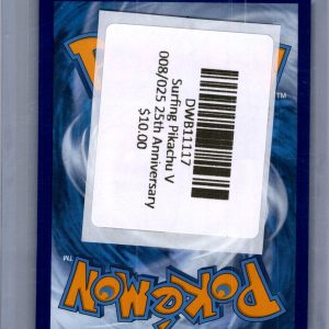 Surfing Pikachu V 009/025, Celebrations Pokemon card - alternate view