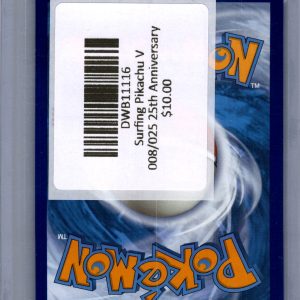 Surfing Pikachu V 009/025, Celebrations Pokemon card - alternate view