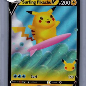 Surfing Pikachu V 009/025, Celebrations Pokemon card
