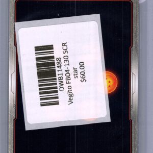 Vegito FB04-130 SCR star, Dragon Ball Z Singles Pokemon card - alternate view