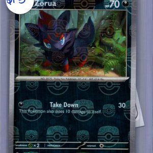 Zorua 061/086 Masterball, White Flare Pokemon card