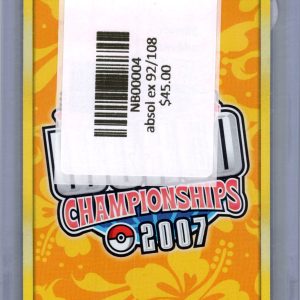 Absol EX 92/108 World Champion Deck, PROMO Pokemon card - alternate view