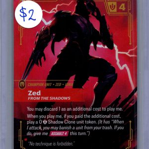 Zed 023/166, Vendetta Riftbound trading card