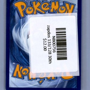 zapdos 133/128 30th Pokemon card - alternate view