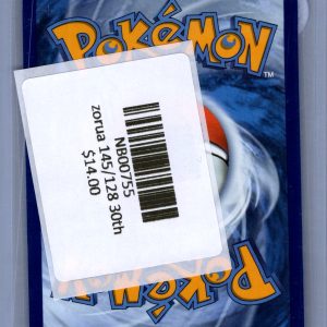 zorua 145/128 30th Pokemon card - alternate view